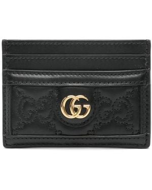 Gucci オンライン限定 GGマトラッセ カードケース, ブラック, Leather