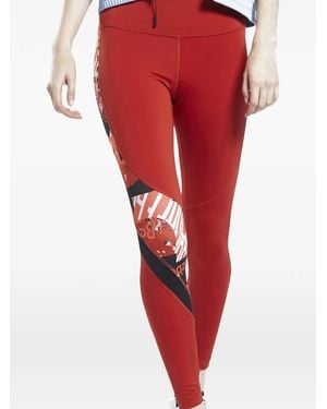 Reebok Workout Ready Myt Aop Printed Tights Leggings - Red