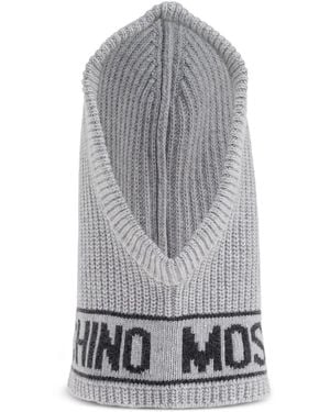 Moschino Logo-Band Balaclava - Grey