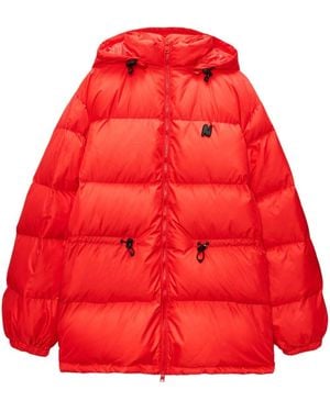 MSGM Zip-Up Padded Coat - Red