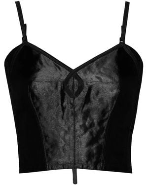 Maison Margiela Metal Satin Vest Top - Black