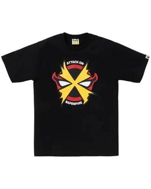 A Bathing Ape Bapeman X Graphic-Print T-Shirt - Black
