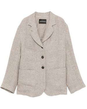 Emporio Armani Natte Jacke - Weiß