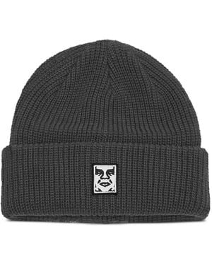Obey Mid Icon Patch Beanie - Black