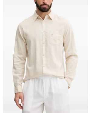 Guess Logo-Patch Shirt - White