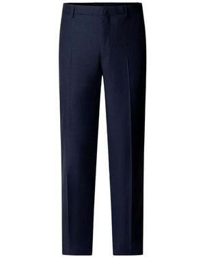 Hackett Sharkskin-Weave Wool Trousers - Blue