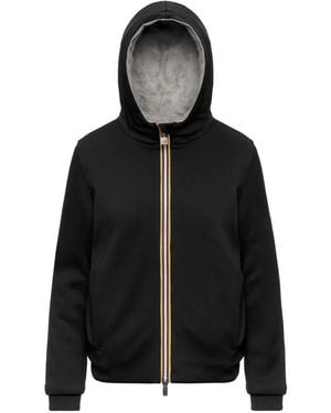 K-Way Sudadera Reversible Con Capucha - Negro