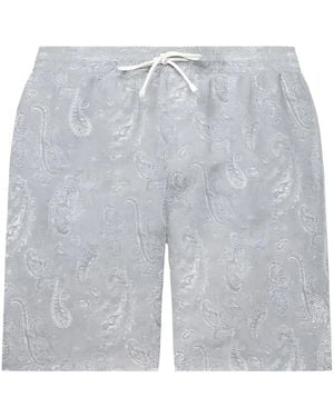 Brunello Cucinelli Costume Da Bagno Con Stampa Paisley - Grigio