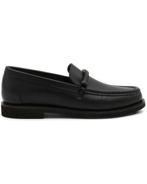 Brunello Cucinelli Monili Leather Loafers - Black