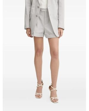 Twinset High-Waisted Tailored Shorts - White