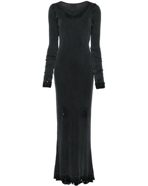 Balenciaga Distressed Maxi Dress - Black