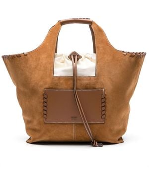 Ba&sh Ophelia Logo-lettering Tote Bag - Brown