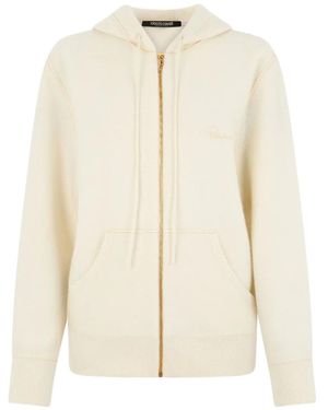Roberto Cavalli Zip-Up Hooded Sweatshirt - Natural