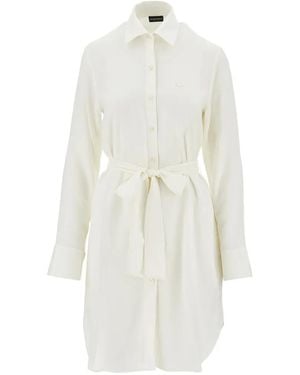 Emporio Armani Tie-Fastening Shirt Dress - White