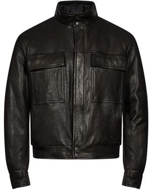 Salvatore Santoro Chaqueta De Piel Granulada - Negro