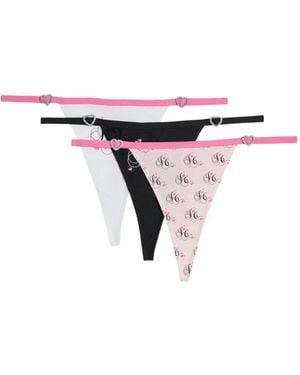 Juicy Couture Tangas Mit Kristallherz-Print (3Er-Set) - Mehrfarbig
