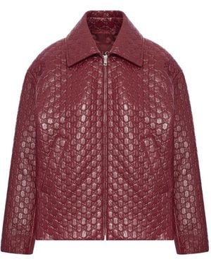 Gucci Jack Met Puntige Kraag En Gg-Reliëf - Rood
