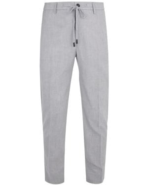 Peserico Drawstring-Waistband Tailored Trousers - Grey