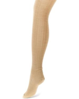 Jil Sander Ribbed-Knit Tights - White