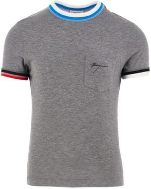 Ferragamo カラーブロックトリム Tシャツ - グレー