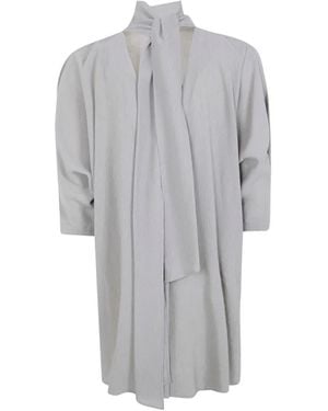 Gentry Portofino Scarf-Neck Cardigan - Grey