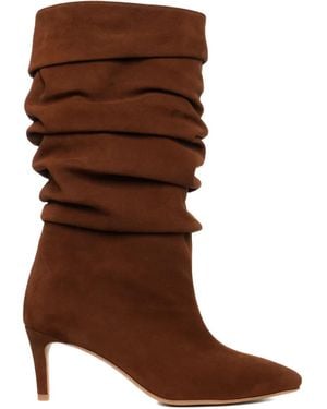 Ginissima 65Mm Eva Ruched Boots - Brown