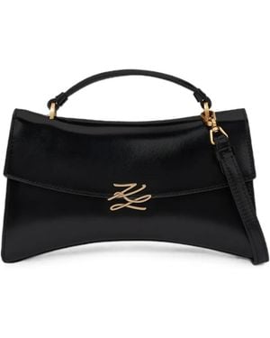 KARL LAGERFELD K/Autograph Top-Handle Crossbody Bag - Black