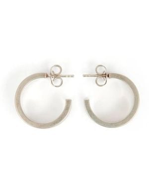 MM6 by Maison Margiela Ohrringe Mit Emaille-Logo - Weiß