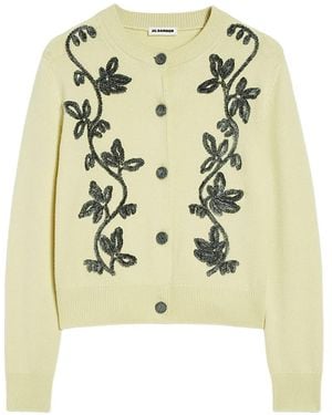 Jil Sander Embroidered Cardigan - Metallic