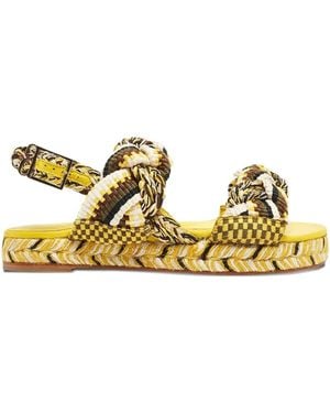 ANTOLINA PARIS Flache Sandalen Mit Knoten - Mettallic