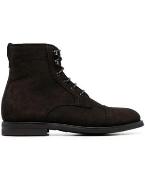 SCAROSSO Paola Lace-Up Boots - Black