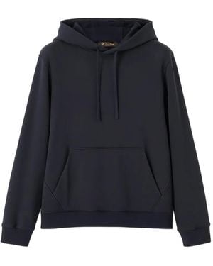 Loro Piana Andamane pouch-pocket hoodie - Azul