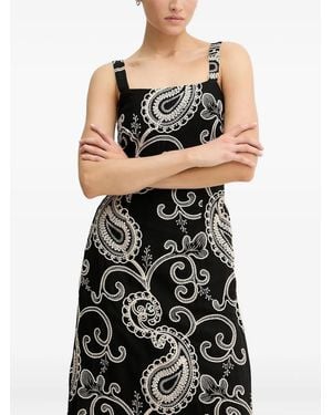 Pedro Del Hierro Madrid ペイズリー ドレス - ブラック