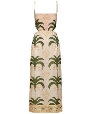 Johanna Ortiz Tactile Winds Midi Dress - Metallic