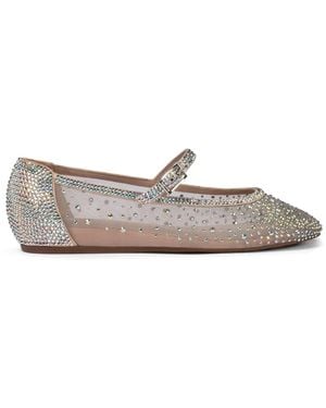 Le Silla Ballerine Nicole Con Decorazione Di Cristalli - Grigio