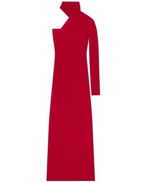 Courreges Vestido Midi Con Hombro Descubierto - Rojo