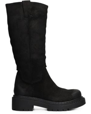Ash Detroit Suede Knee-High Boots - Black