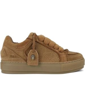 Kurt Geiger Southbank Tag Eagle-Head Quilted Trainers - Brown