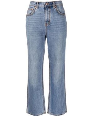 Tory Burch High Rise Straight Jeans - Blue