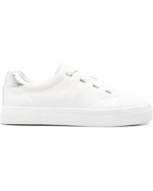 GANT Zapatillas Avona de piel con detalle metalizado - Blanco