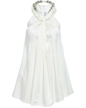 Stella McCartney Beade-Detail Halter-Neck Top - White