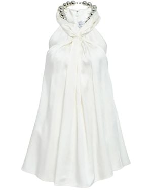Stella McCartney Beade-Detail Halter-Neck Top - White