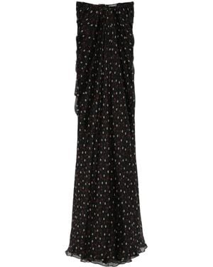 McQueen Strapless Silk Dress - Black
