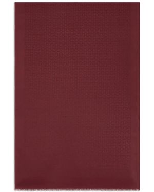 Ferragamo Bufanda Con Logo En Jacquard - Morado