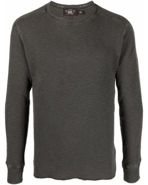 RRL Waffle-Knit Cotton Sweater - Grey