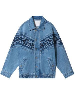 Isabel Marant Julian Jack Met Borduurwerk - Blauw