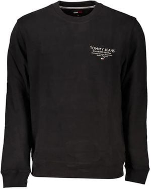 Tommy Hilfiger Logo-Print Cotton Sweatshirt - Black