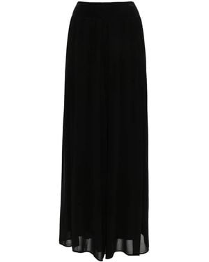 Transit Elasticated Wide-Leg Pants - Black
