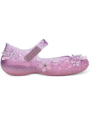 Melissa X Susan Fang Luna Bloom Ballet Flats - Purple