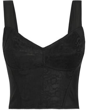 Dolce & Gabbana Elegant Bustier Top - Black
